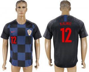 Croatia 12 KALINIC Away 2018 FIFA World Cup Thailand Soccer Jersey