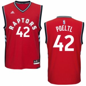 Mens Adidas Toronto Raptors #42 Jakob Poeltl Swingman Red Road NBA Jersey