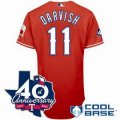 mlb youth Texas Rangers #11 Darvish red 40th Anniversary