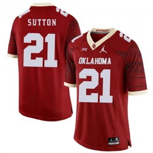 Oklahoma Sooners #21 Marcelias Sutton Red 47 Game Winning Streak College Football Jersey