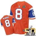 Nike Denver Broncos #8 Brandon McManus Orange Throwback Super Bowl 50 Men Stitched NFL Elite Jersey
