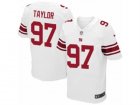Mens Nike New York Giants #97 Devin Taylor Elite White NFL Jersey