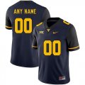 West Virginia Mountaineers Navy Mens Customized College Football Jersey