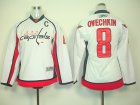 youth nhl washington capitals #8 alex ovechkin white(C)