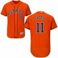 Men's Majestic Houston Astros #11 Evan Gattis Orange Flexbase Authentic Collection MLB Jersey