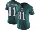 Women Nike Philadelphia Eagles #81 Jordan Matthews Vapor Untouchable Limited Midnight Green Team Color NFL Jersey