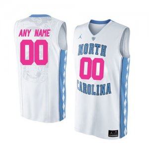 North Carolina Tar Heels White 2018 Breast Cancer Awareness Mens Customized College