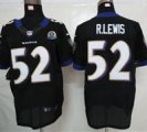 Nike Ravens #52 Ray Lewis Black With Hall of Fame 50th Patch NFL Elite Jersey