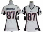 Nike women nfl New England Patriots #87 Rob Gronkowski white jerseys