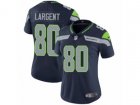 Women Nike Seattle Seahawks #80 Steve Largent Vapor Untouchable Limited Steel Blue Team Color NFL Jersey
