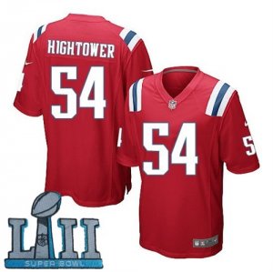 Nike Patriots #54 Dont\'a Hightower Red Youth 2018 Super Bowl LII Game Jersey