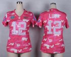 Nike Women Indianapolis Colts #12 Andrew Luck Salute to Service New Pink Camo jerseys