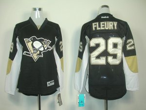 women nhl pittsburgh penguins #29 fleury black