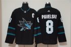 Sharks #8 John Pavelski Black Adidas Jersey