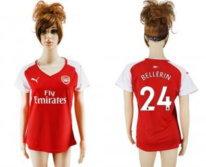 2017-18 Arsenal 24 BELLERIN Home Women Soccer Jersey