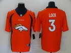 Nike Broncos #3 Drew Lock Orange Team Big Logo Vapor Untouchable Limited Jersey