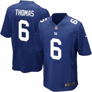 Mens Nike New York Giants #6 Logan Thomas Game Royal Blue Team Color NFL Jersey