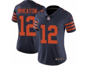 Women Nike Chicago Bears #12 Markus Wheaton Vapor Untouchable Limited Navy Blue 1940s Throwback Alternate NFL Jersey