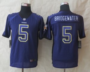 Youth 2014 New Nike Minnesota Vikings #5 Bridgewater Purple Jerseys(Drift Fashion)