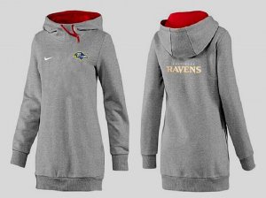 Women Baltimore Ravens Logo Pullover Hoodie-096