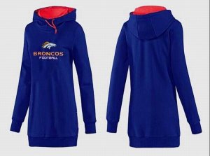 Women Denver Broncos Logo Pullover Hoodie-051