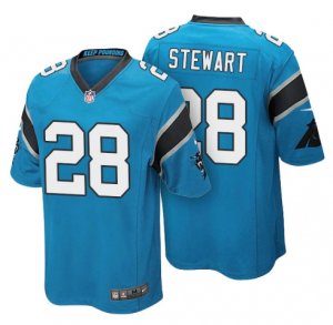 Mens Carolina Panthers #28 Jonathan Stewart Light Blue Color Rush Limited Jersey