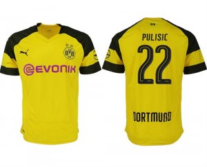 2018-19 Dortmund 22 PULISIC Home Thailand Soccer Jersey