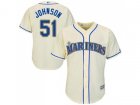 Youth Seattle Mariners #51 Randy Johnson Cream Cool Base Stitched MLB Jersey