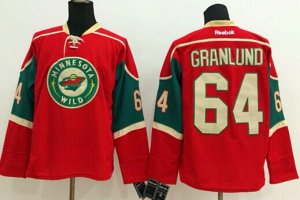 nhl jerseys minnesota wilds #64 granlund red new