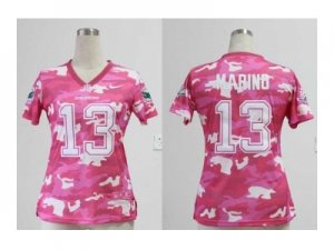 Nike women nfl jerseys miami dolphins #13 marino pink[fashion camo]