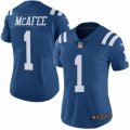 Women's Nike Indianapolis Colts #1 Pat McAfee Limited Royal Blue Rush NFL Jersey
