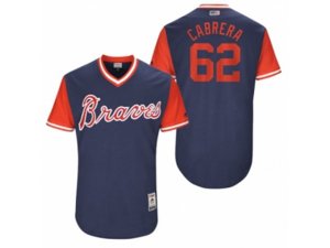 2017 Little League World Series Braves Mauricio Cabrera #62 Cabrera Navy Jersey