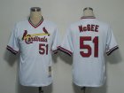 MLB St. Louis Cardinals #51 Mcgee m&n White