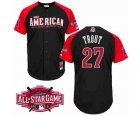 mlb 2015 all star jerseys los angeles angels #27 mike trout black