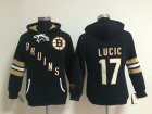 NHL Women Chicago Blackhawks #17 Milan Lucic black jerseys(Logo Pullover Hoodie)