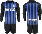 2018-19 Inter Milan Home Long Sleeve Soccer Jersey