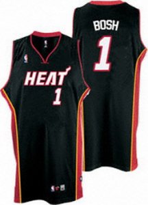 nba miami heat #1 chris bosh regular black