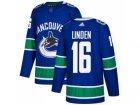 Adidas Vancouver Canucks #16 Trevor Linden Blue Home Authentic Stitched NHL Jersey