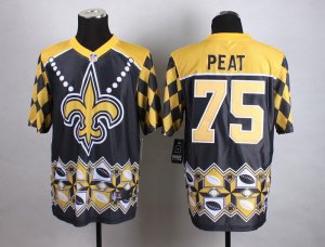 Nike New Orleans saints #75 Peat jerseys(Elite Noble Fashion)