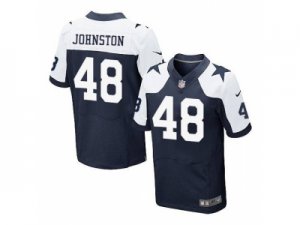 Nike Dallas Cowboys #48 Daryl Johnston Navy Blue Thanksgiving Throwback Men\'s Stitched NFL Elite Jersey