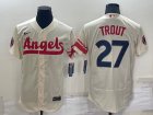 Angels #27 Mike Trout Cream Nike 2022 City Connect Flexbase Jerseys