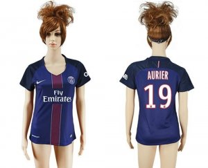 Womens Paris Saint-Germain #19 Aurier Home Soccer Club Jersey