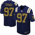 Mens Nike New York Jets #97 Lawrence Thomas Game Navy Blue Alternate NFL Jersey