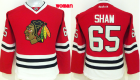 Women NHL Chicago Blackhawks #65 shaw red jerseys