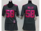 Nike women nfl denver broncos #58 miller dk.grey jerseys[breast cancer awareness]