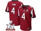 Mens Nike Atlanta Falcons #4 Brett Favre Elite Red Team Color Super Bowl LI 51 NFL Jersey