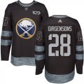 Mens Buffalo Sabres #28 Zemgus Girgensons Black 1917-2017 100th Anniversary Stitched NHL Jersey