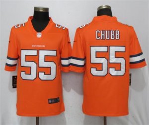 Nike Broncos #55 Bradley Chubb Orange Color Rush Limited Jersey