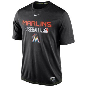 MLB Men\'s Miami Marlins Nike Legend Issue Performance T-Shirt - Black