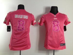 Nike Women St. Louis Rams #8 Sam Bradford Pink Jerseys